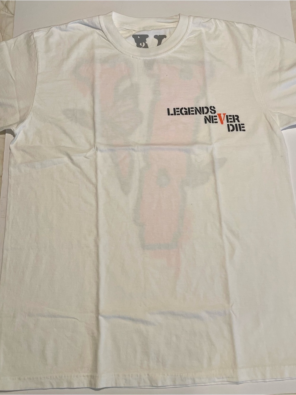 VLONE x Juice Wrld Legends Never Die White T-Shirt Butterfly Tee Size Large